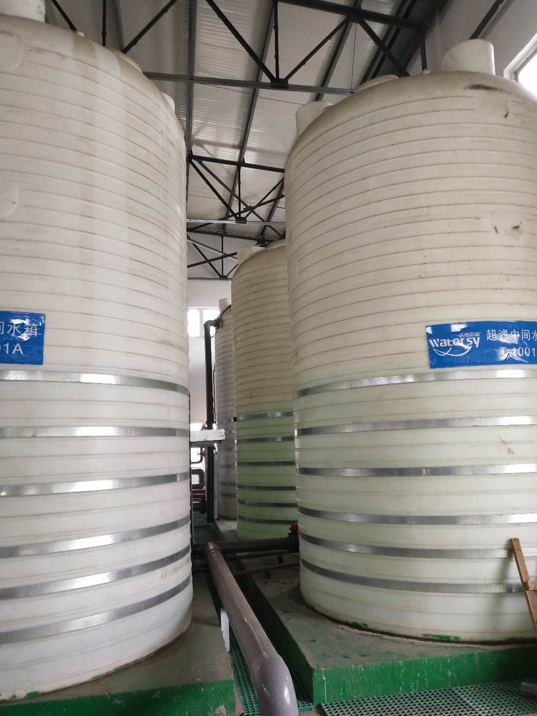 40吨PE水箱在宁夏当原水箱的情况